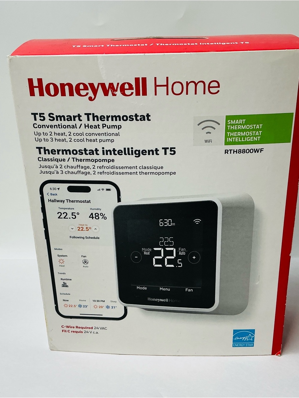 Honeywell Home T5 Wi-Fi Smart Thermostat - RTH8800WF - Picture 5 of 15